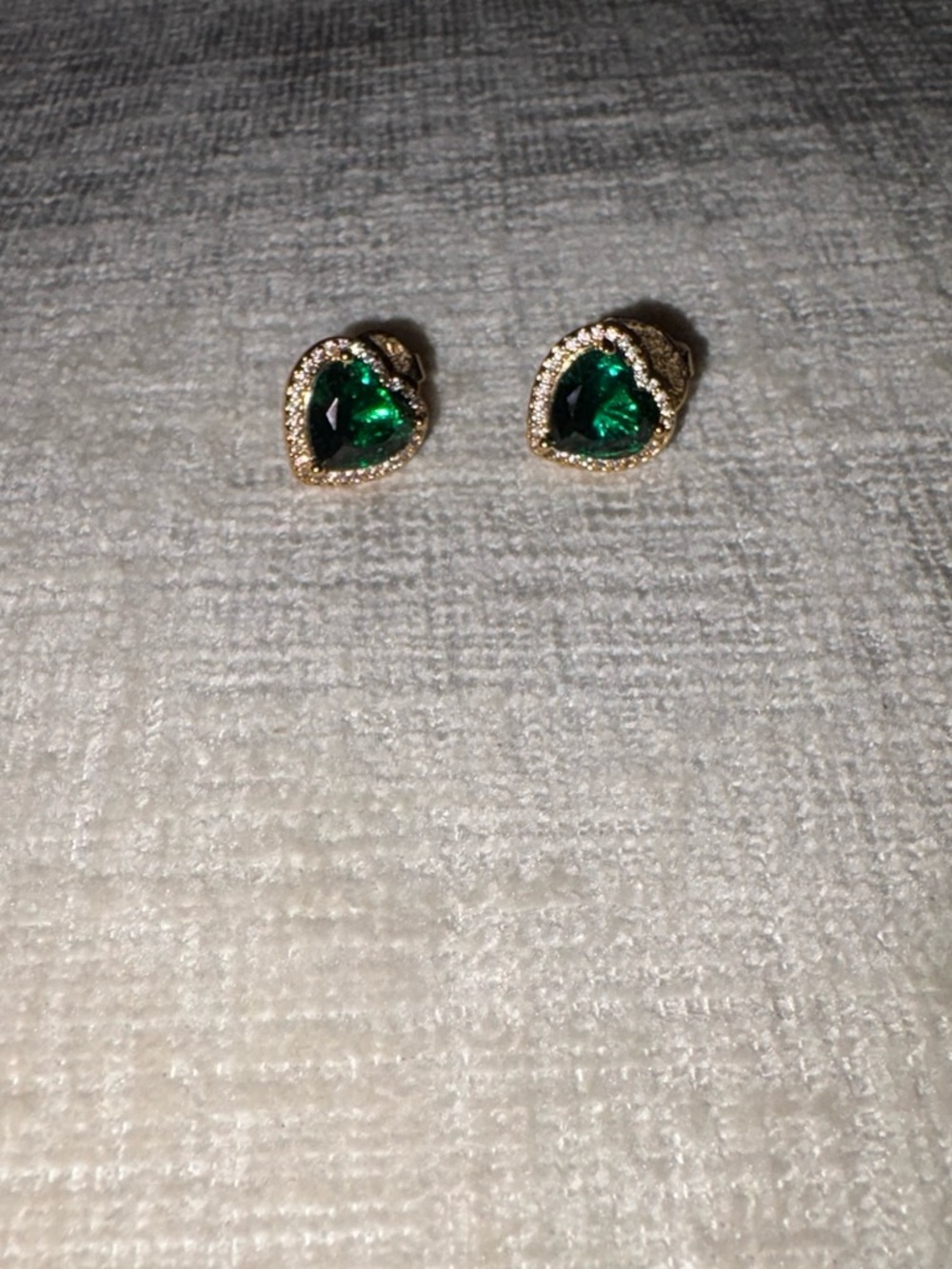Kate spade gold-Tone Emerald Heart Stud Earrings - Women Jewelry